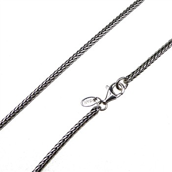 3,2mm Rævekæde i Let Oxyderet Sterlingsølv Armbånd & Halskædefor Letoxyderet 42cm, von San - Links of Joy