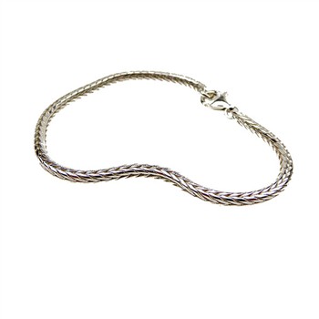 3,2mm Rævekæde i Blank Sterlingsølv Armbånd & Halskæde 60cm, von San - Links of Joy