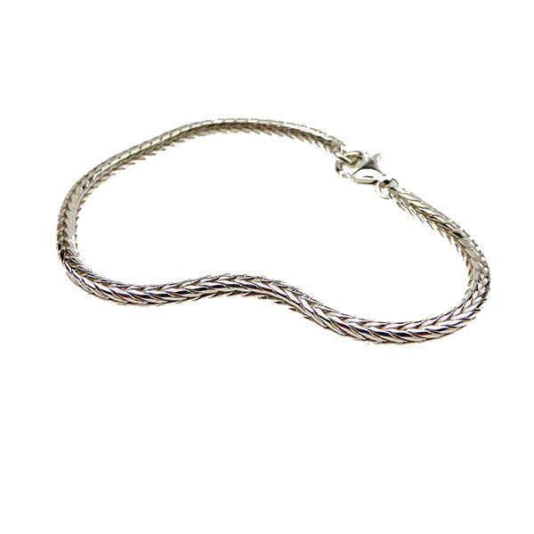 3,2mm Rævekæde i Blank Sterlingsølv Armbånd & Halskæde 42cm, von San - Links of Joy