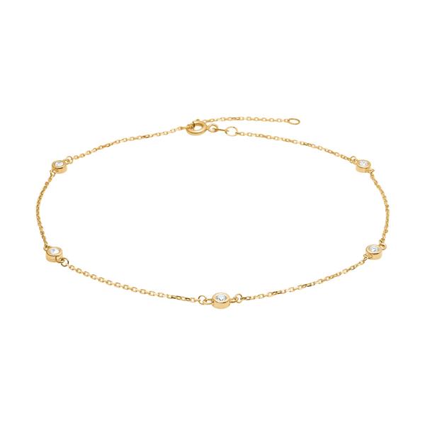 8kt. guldankelkæde m/cz, von Siersbøl