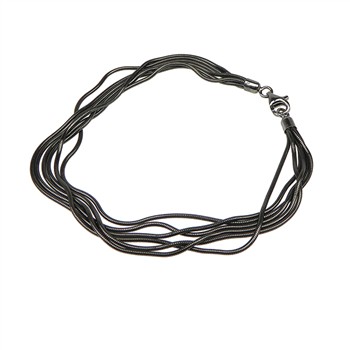 Armbånd & halskæde - 6 rk.Slange - Oxyderet 60cm, von San - Links of Joy