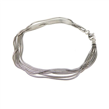 Armbånd & halskæde - 6 rk.Slange - Blank 60cm, von San - Links of Joy