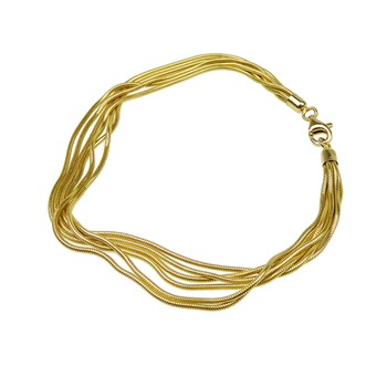 Armbånd & halskæde - 6 rk.Slange/Forgyldt 60cm, von San - Links of Joy