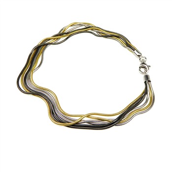 Armbånd & halskæde - 6 rk. & 3 farvet Slange 60cm, von San - Links of Joy