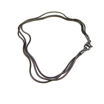 Armbånd & halskæde - 3 rk. Slange - Oxyderet 60cm, von San - Links of Joy