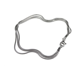 Armbånd & halskæde - 3 rk. Slange - Blank 60cm, von San - Links of Joy