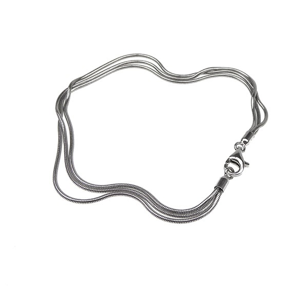 Armbånd & halskæde - 3 rk. Slange - Blank 18cm, von San - Links of Joy