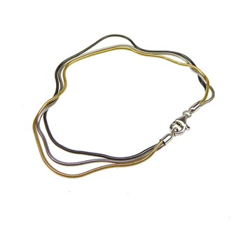 Armbånd & halskæde - 3 rk Slange & 3 farvet 60cm, von San - Links of Joy