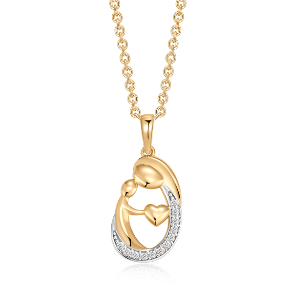 8 kt Gold Mutter-Kind-Anhänger von Støvring Design