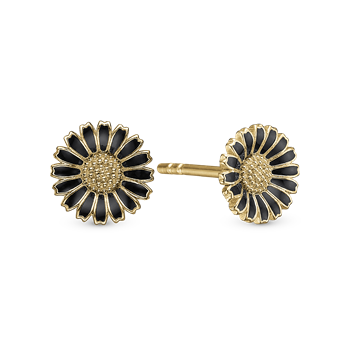 Marguerite black 8mm - Ørestikker , von Christina Jewelry & Watches