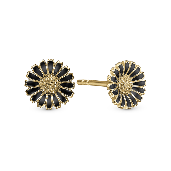 Marguerite black 8mm - Ørestikker , von Christina Jewelry & Watches