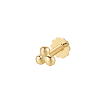 Guld labret piercing, von Støvring Design