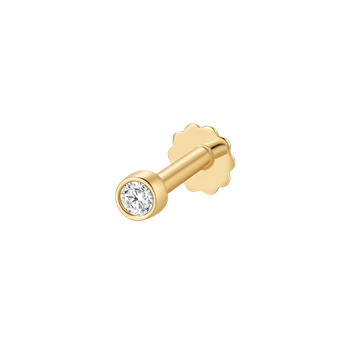 Guld labret piercing, von Støvring Design