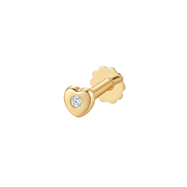 Guld labret piercing, von Støvring Design