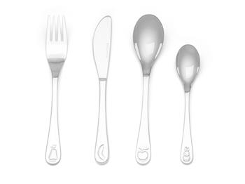 Børnebestik, 4-delt, Miffy-frugt, rustfrit stål, von Noa Kids