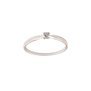Ring 14 karat hvidguld KAYA Brillant(4-greb), von L&G
