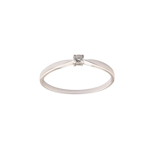 Ring 14 karat hvidguld KAYA Brillant(4-greb), von L&G