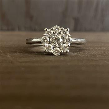 Ring 14 karat hvidguld BLOOM, von L&G