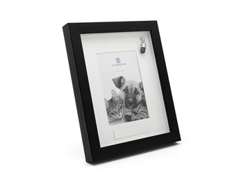 Fotoramme + mindebeholder 10x15 pp sort, von Noa Kids