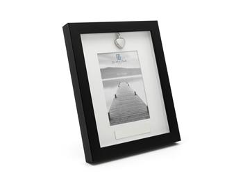 Fotoramme + mindebeholder 10x15 pp sort, von Noa Kids