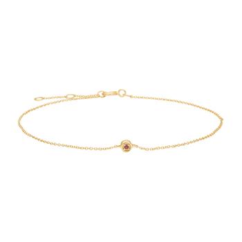 14kt. guldarmbånd m. 0,007ct rubin, von Siersbøl