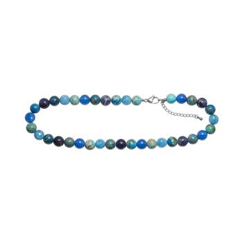 Lapis, sponge quartz, blå agat, howlite, lapis lazuril 10mm - carabinlås 40+5cm, von Heinzendorff