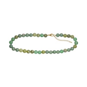 Grøn agat, jade  10mm - carabinlås 40+5cm, von Heinzendorff