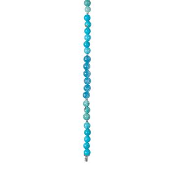 Blå spong quartz, Howlite, hematit  6mm system-kæde, von Heinzendorff