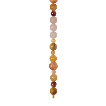 Aventurin, jade, agat, tiger øje 12mm systen-kæde, von Heinzendorff