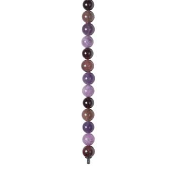 Amethyst, cherry quartz,  spong quartz, granat 12mm system-kæde, von Heinzendorff