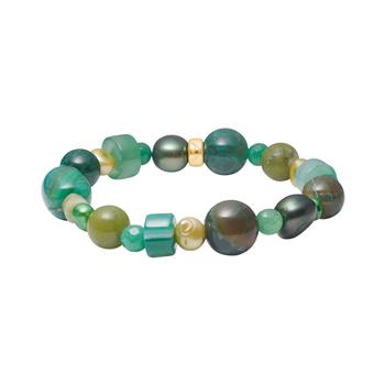 Agate, quartz, jasper, fvkp. armbånd, von Heinzendorff