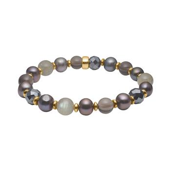Fvp., forg. hematit, røgquartz, hematit, labradorit armbånd, von Heinzendorff
