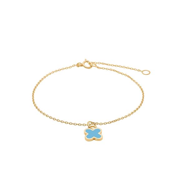 Forg. sølvarmbånd m. blå epoxy, von Noa Kids