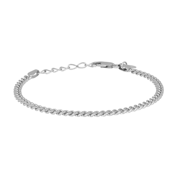 Rhd. sølv armbånd PANZER52 3mm, von Nordahl