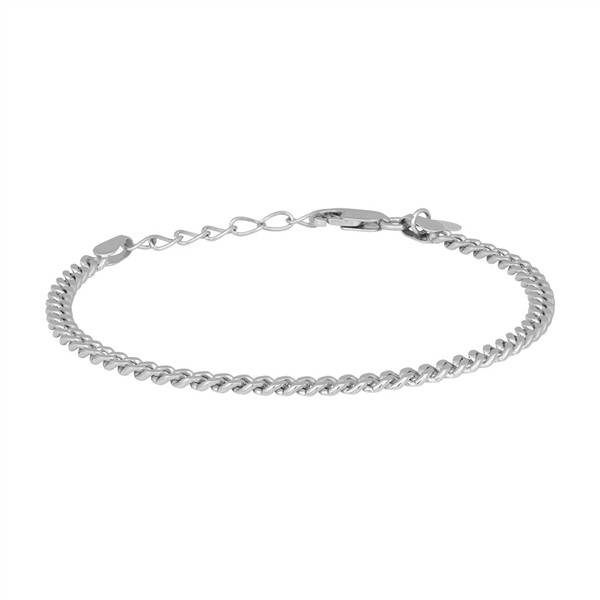 Rhd. sølv armbånd PANZER52 3mm, von Nordahl