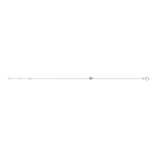 Rhd. sølv armbånd SWEETS52 grey moon st 4,5mm, von Nordahl