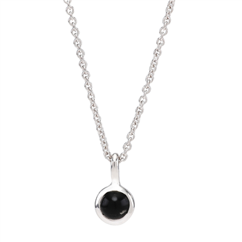 Rhd. sølvkæde SWEETS52 black onyx 5mm, von Nordahl