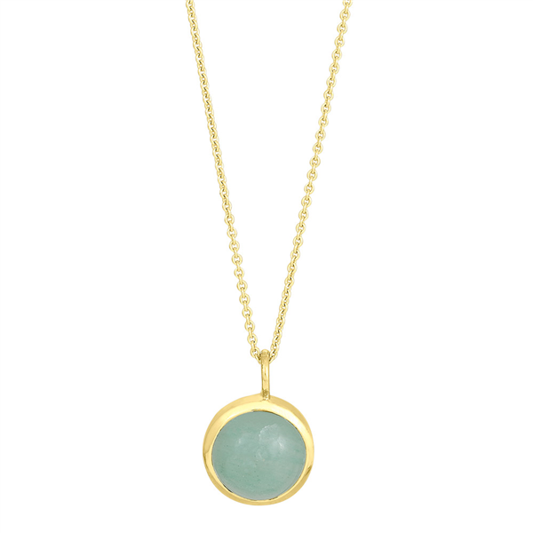 Forg sølv vedhæng SWEETS52 green aventurine 11mm , von Nordahl