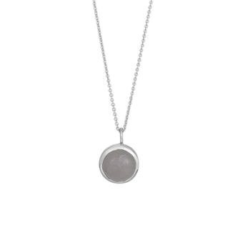 Rhd. sølv vedhæng SWEETS52  grey moon stone 11mm, von Nordahl
