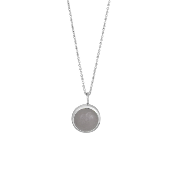 Rhd. sølv vedhæng SWEETS52  grey moon stone 11mm, von Nordahl