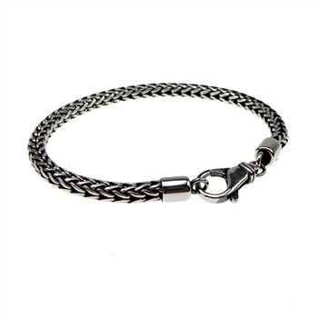 Ø 5,3mm Rævekæde i Let Oxyderet Sterlingsølv Armbånd & Halskæde 60cm, von San - Links of Joy