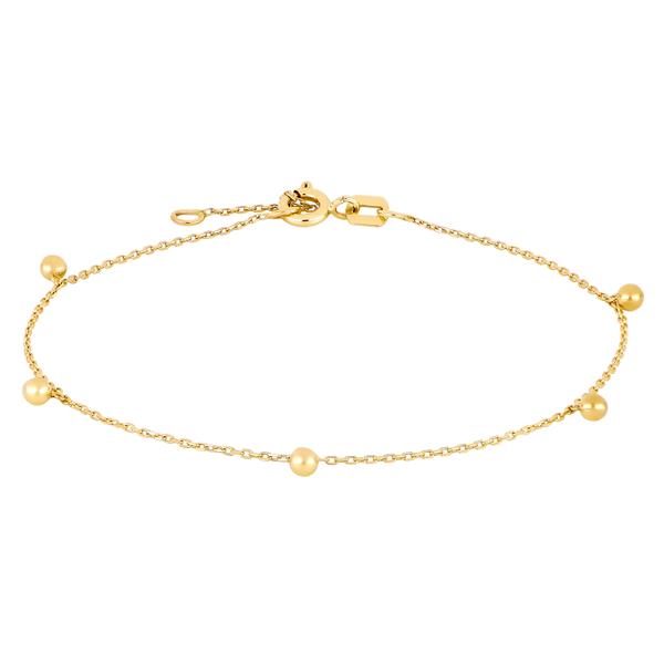 8 kt. guldarmbånd m/5 kugler, von Siersbøl