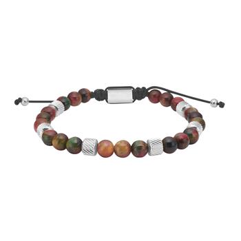 SON armbånd mix farve tigerøje og stål, von Son of Noa