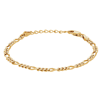 Forgyldt sølv armbånd FIGARO52 3mm , von Nordahl