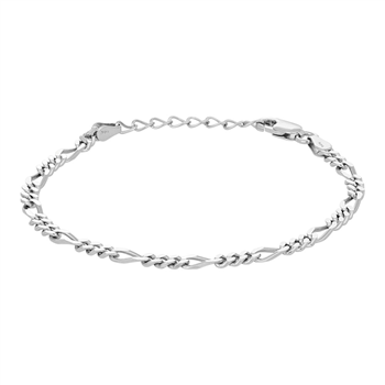 Rhd. sølv armbånd FIGARO52 3mm , von Nordahl