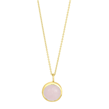 Forgyldt sølv vedhæng SWEETS52 rosa quartz 11mm , von Nordahl