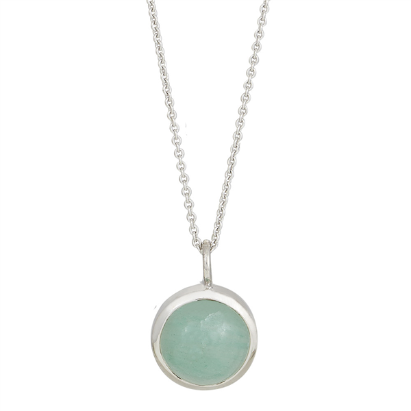 Rhd. sølv vedhæng SWEETS52 green aventurine 11mm , von Nordahl