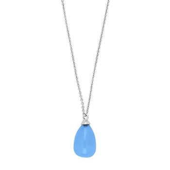 Rhd. sølvkæde SWEETS52 blue chalcedon , von Nordahl