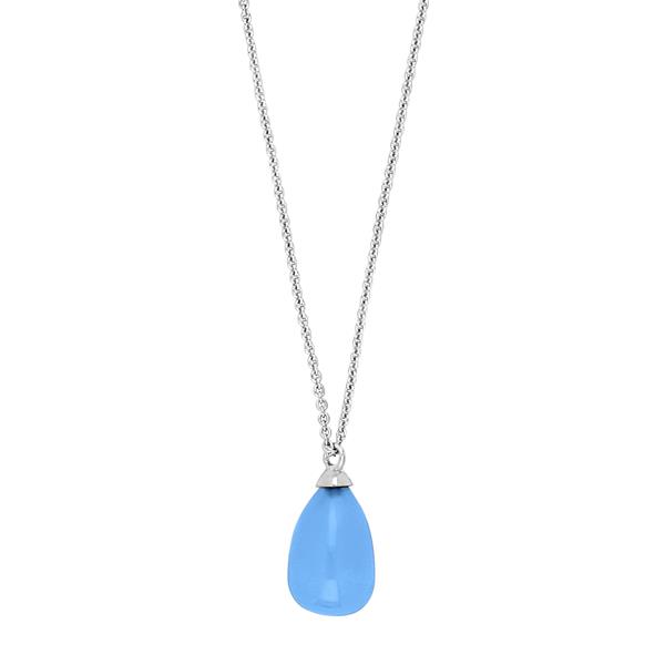 Rhd. sølvkæde SWEETS52 blue chalcedon , von Nordahl