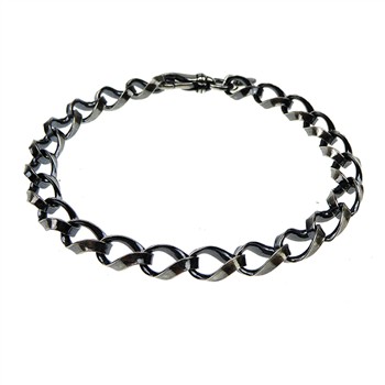 Armbånd & halskæde - Let oxyderet 18cm, von San - Links of Joy